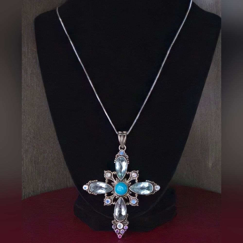 Nicky Butler RAJ COLLECTION LIMITED EDITION 925 Sterling Silver Necklace Cross